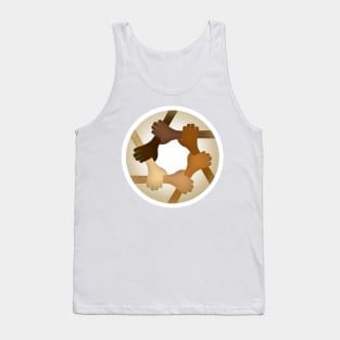 Six Interlocked Arms And Hands Tank Top